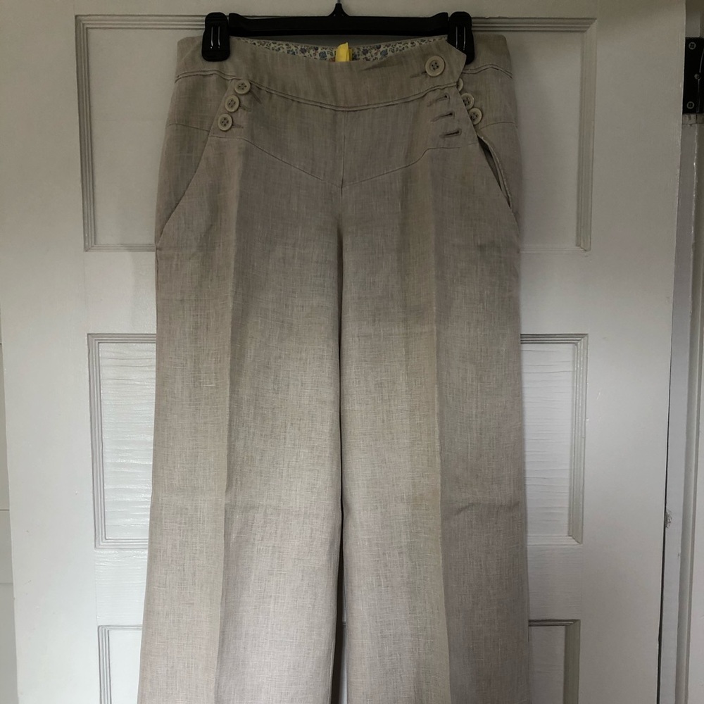 Anthropologie Elevenses linen trouser